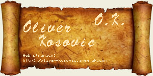 Oliver Kosović vizit kartica